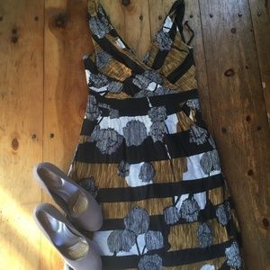 Anthropologie Deletta Obscured Flora Dress